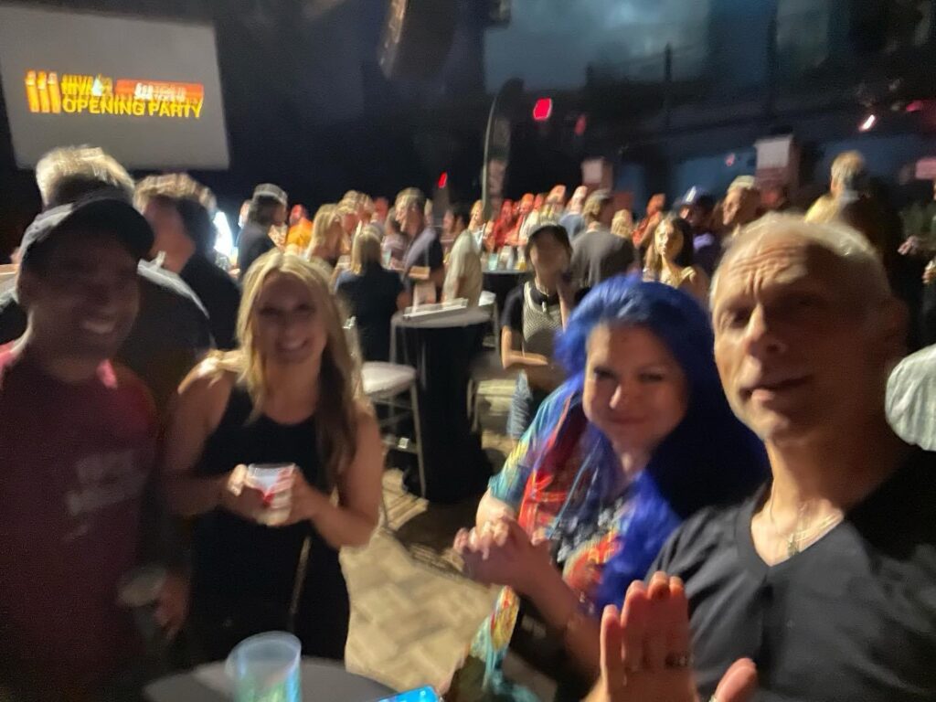 Broderick, Dani, and David Johnson at NIVA's Opening Party - 2023 at the 9:30 Club