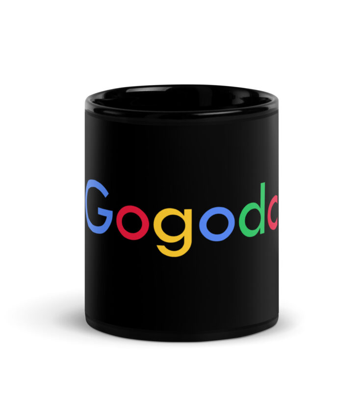 GoGoDC Black Glossy Mug