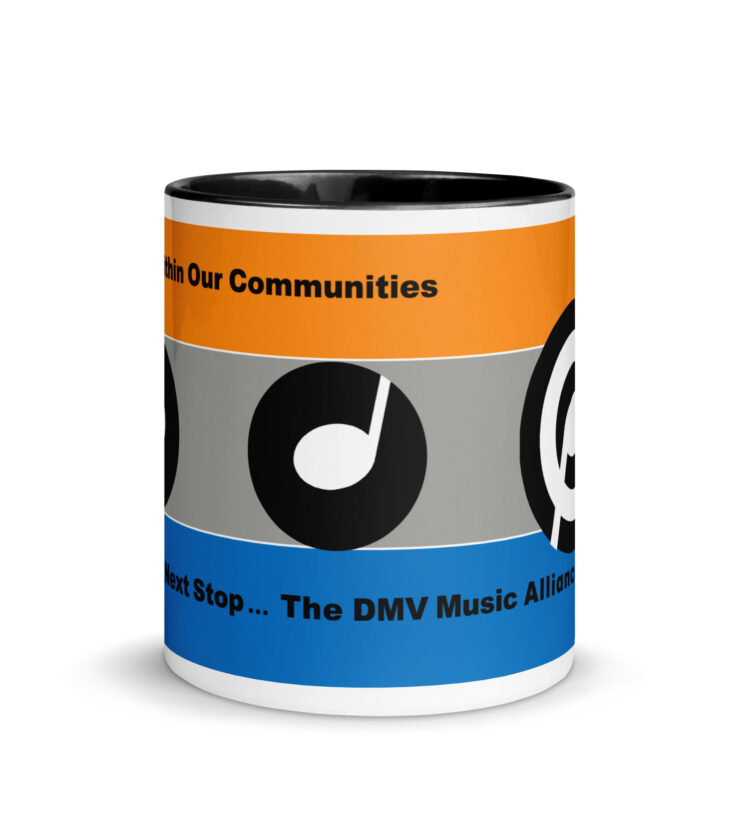 Orange Silver Blue Line Transfer Mug