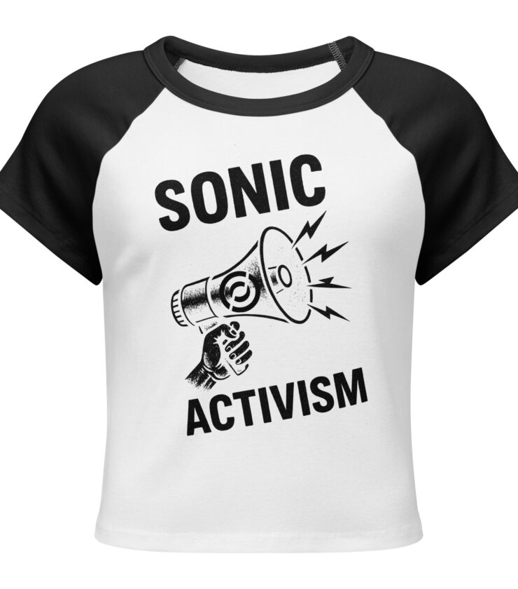 Women’s Sonic Activism raglan baby tee
